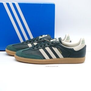 NEW Size 11 Men's adidas Originals Samba OG Leather Sneakers ID1483 Shadow Green